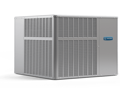HVAC packaged unit installed outdoors, showcasing compact design and efficiency.