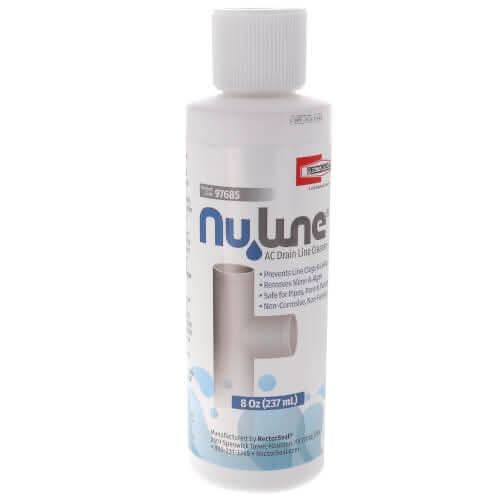 RectorSeal Nu Line 8 oz. Drain and Waste System Cleaner (MPN: 97685) is a powerful yet eco-friendly solution designed to prevent A/C drain line clogs and buildup.