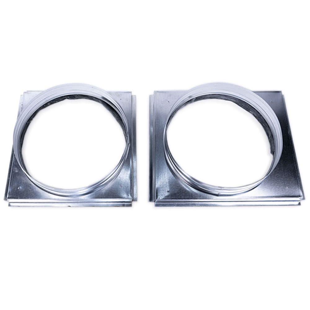 Horizontal Application MrCool Package Unit 14" Square to Round Adapter Kit (14.5" Supply & 18.125" Return) -