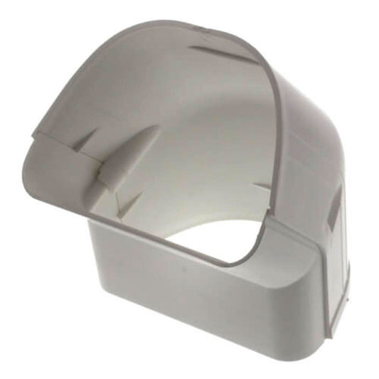 Fortress Lineset Covers 4.5" 45-90° Adj Vert Ell, PVC, White