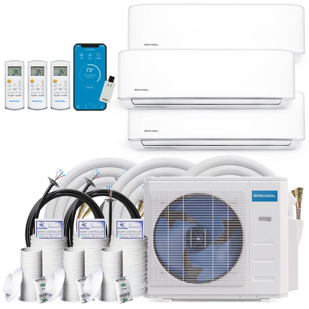 MRCOOL DIY 5th Gen Multi-Zone 3-Zone 36,000 BTU 23 SEER2 (6K + 6K + 36K) Ductless Mini-Split Air Conditioner and Heat Pump