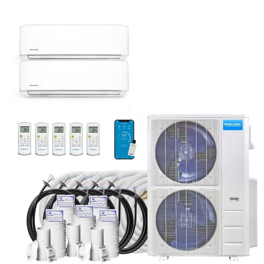 MRCOOL DIY 5th Gen Multi-Zone 2-Zone 48,000 BTU 21.8 SEER2 (9K + 36K) Ductless Mini-Split Air Conditioner and Heat Pump