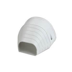 Fortress 4.5" End Fitting – LEN122W (White) | Lineset Cover Termination | MRCOOL Compatible
