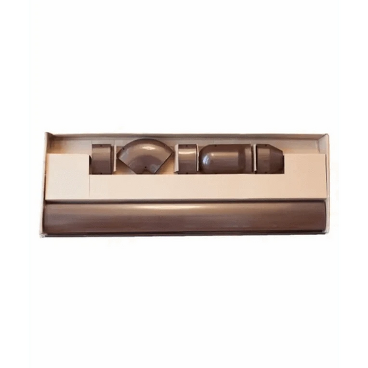 Cover Guard CGKITB 4.5-inch Brown Wall Duct Kit by RectorSeal – Premium HVAC line set cover kit including 12 ft channel, fittings, and cam screws for professional-quality mini split installation.