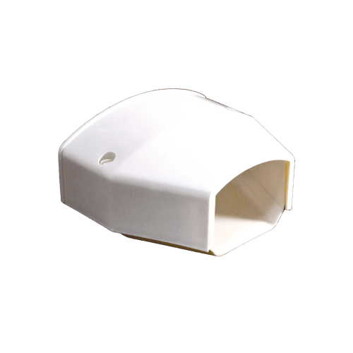 White 4.5-inch End Cap for 4.5-inch channels, UV-resistant and secure channel termination