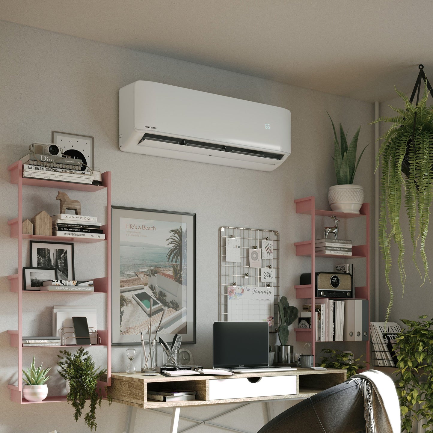 MRCOOL DIY Select 18000 BTU mini split system installed in a home providing heating and cooling for larger spaces