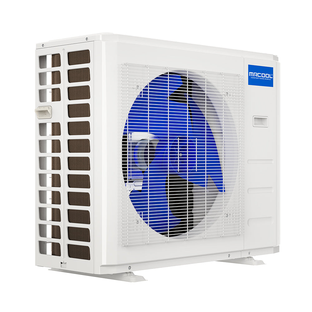 Energy Star certified MRCOOL® Olympus E Star 24K heat pump condenser with inverter compressor.