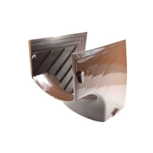 Vertical Inside 90 fitting for 4.5-inch wide channels, seamless one-piece design for inside corners