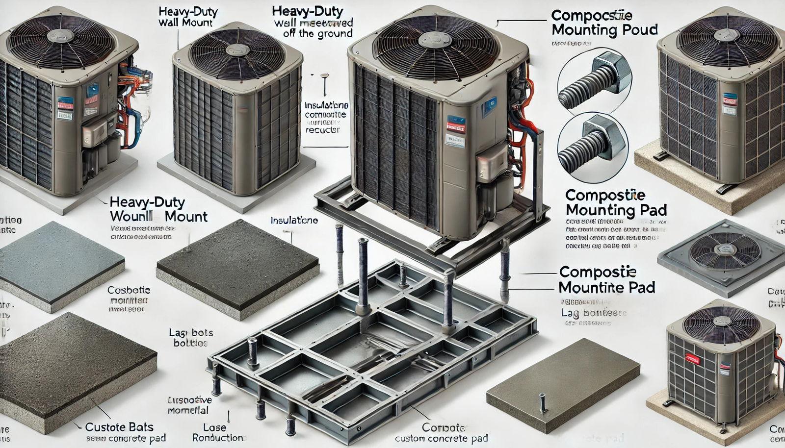 MRCOOL Condenser Mounting Options – Wall, Pad, Stand & Brackets ...