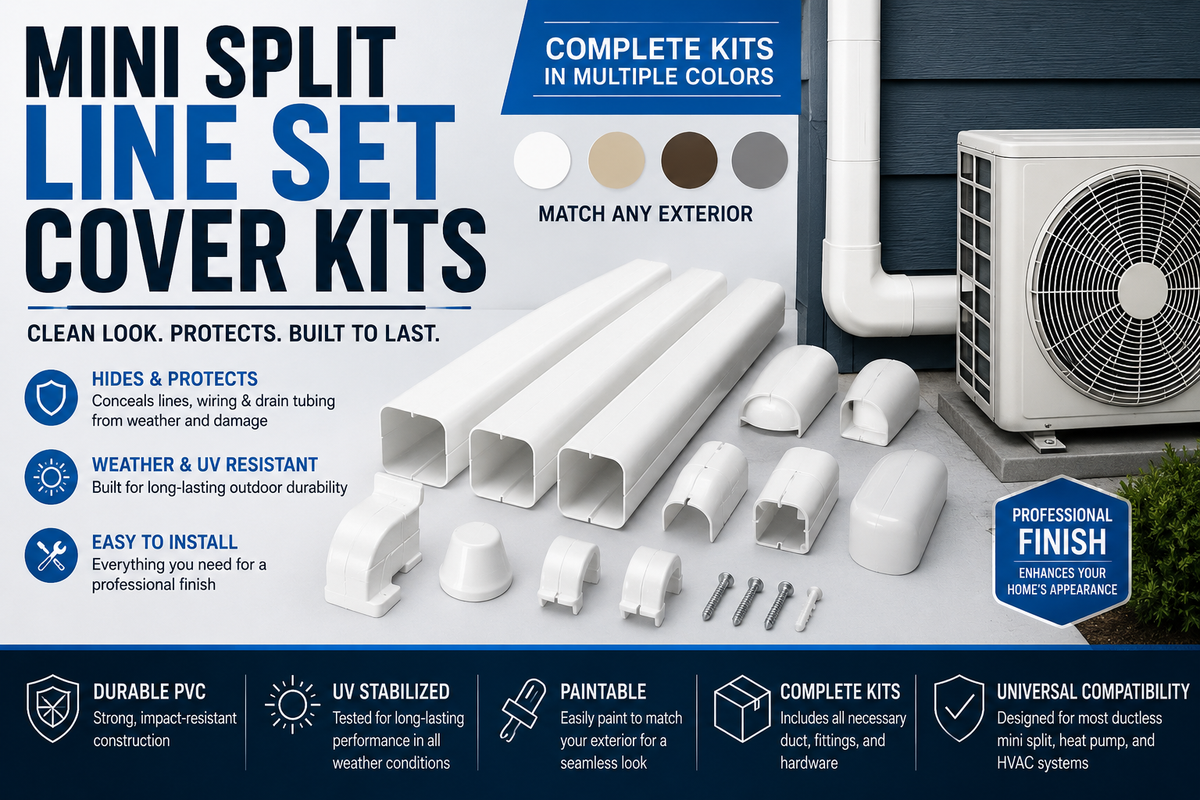 Mini Split Line Set Cover Kits | Line Hide Kits for HVAC – MRCOOL DIY ...