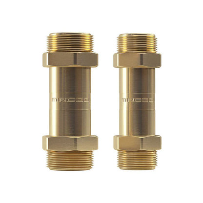 MRCOOL 1/2 x 1/4 DIY line set coupler – compatible with R-410A and R-454B systems for connecting pre-charged refrigerant lines.