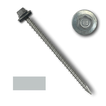 #10 Metal Roofing Screws (Metal-to-Wood) Zinc Unpainted 4" 250