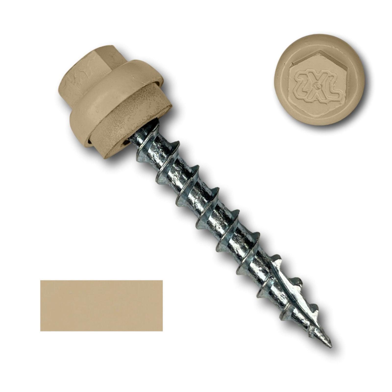 #12 x 1.5" ZXL Dome Cap Metal Roofing Screws (Metal-to-Wood) - 250 Pack - 