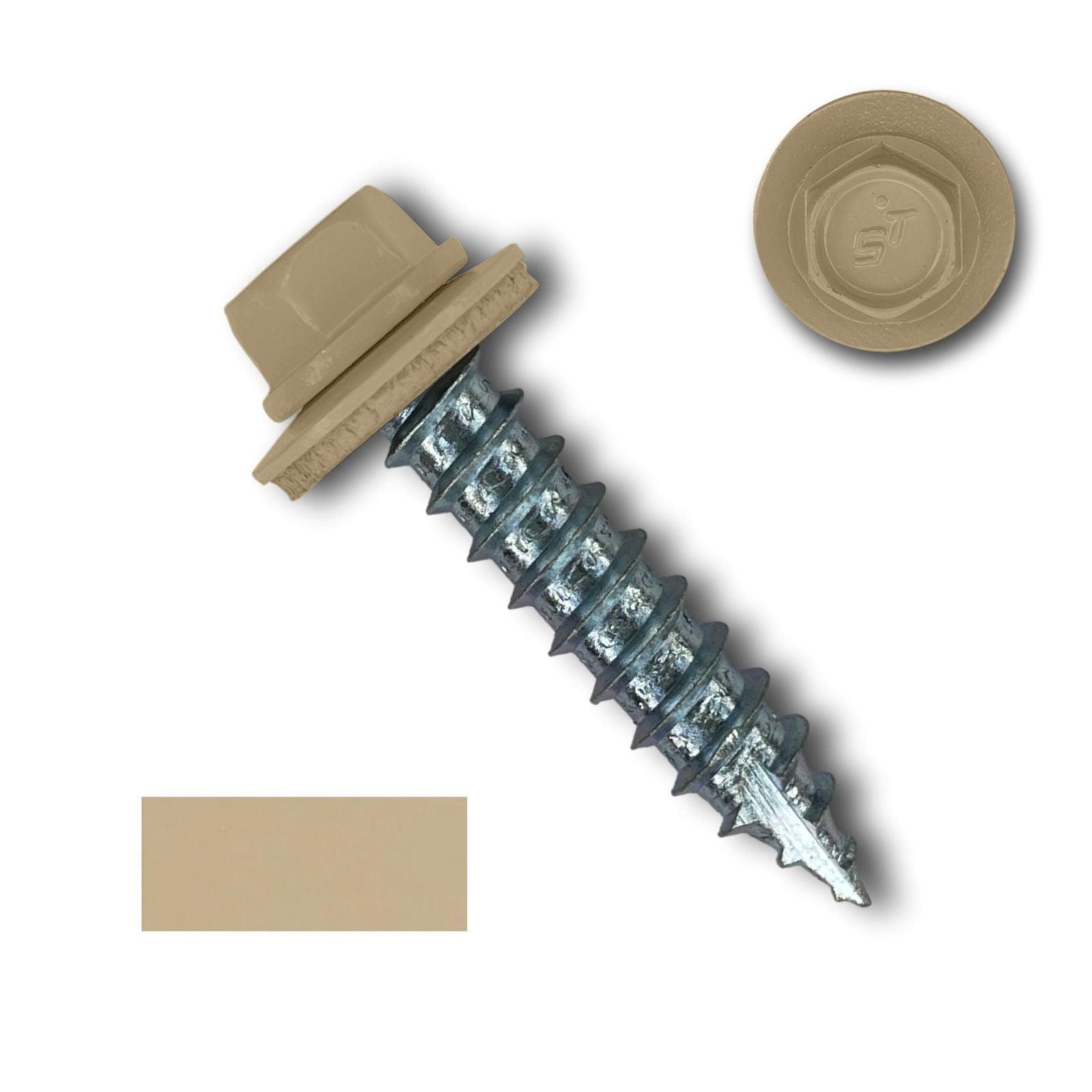 #14 Metal Roofing Screws (Metal-to-Wood) - Oversized Rescue Screw, 250 Pack - 