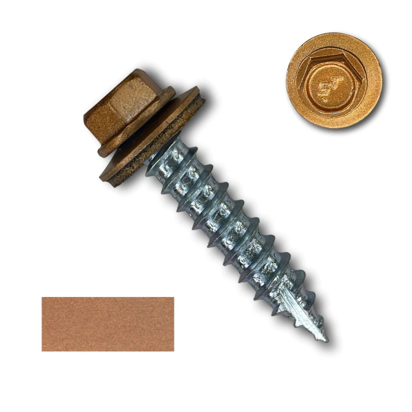#14 Metal Roofing Screws (Metal-to-Wood) - Oversized Rescue Screw, 250 Pack - 