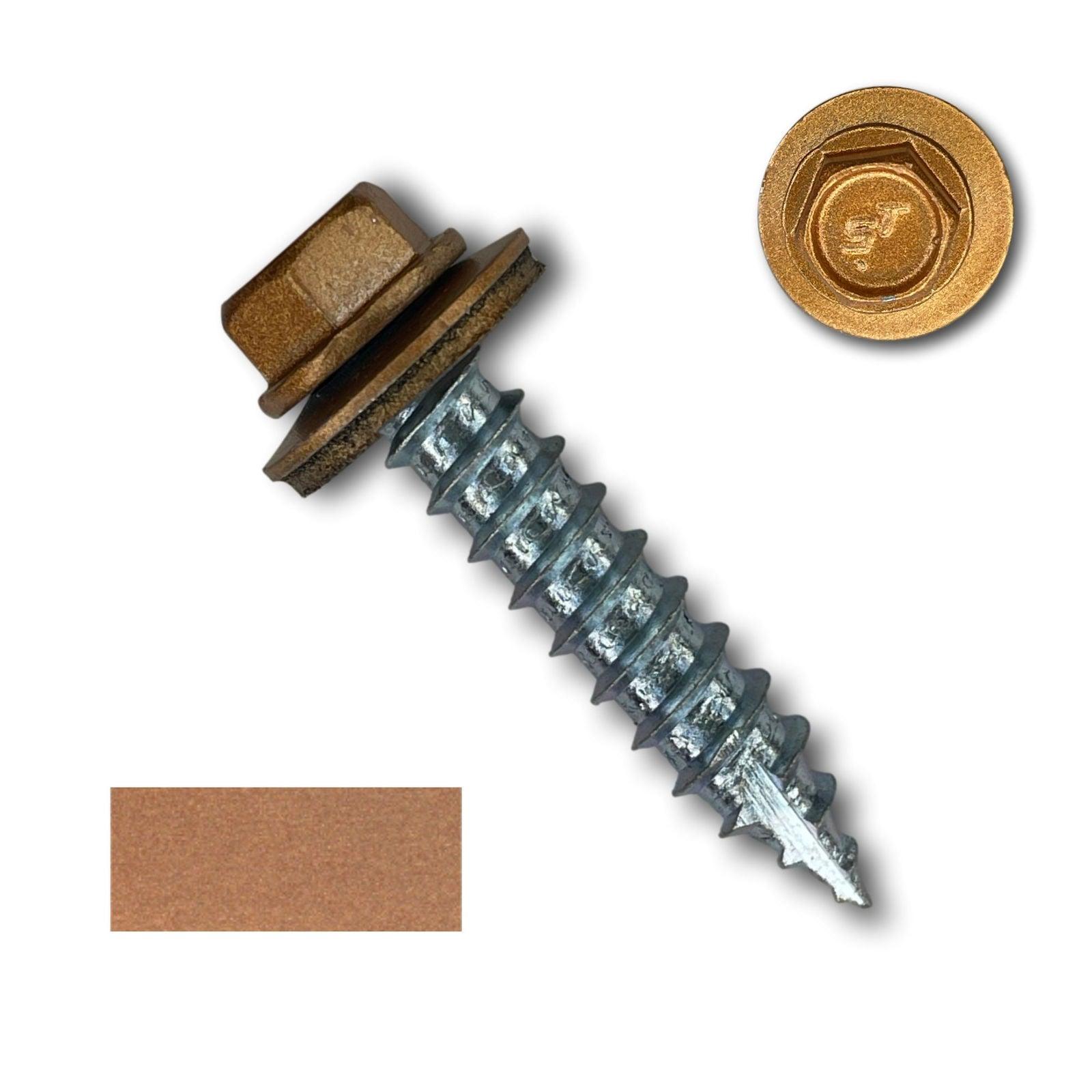 #14 Metal Roofing Screws (Metal-to-Wood) - Oversized Rescue Screw, 250 Pack - 