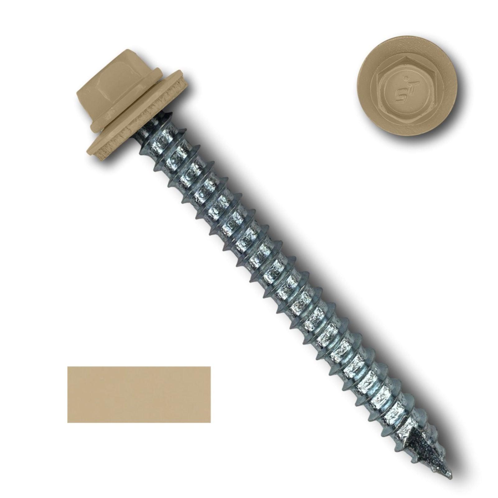 #14 Metal Roofing Screws (Metal-to-Wood) - Oversized Rescue Screw, 250 Pack - 