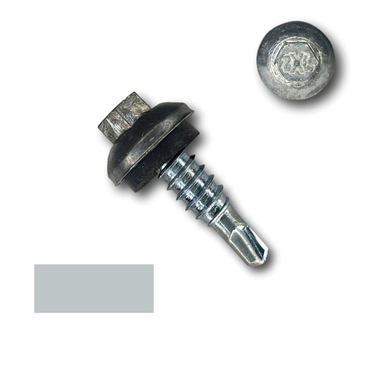 #14 x 7/8" Stitch Lap ZXL Dome Cap Metal Building Screws, Self-Drilling - 250 Pack - 