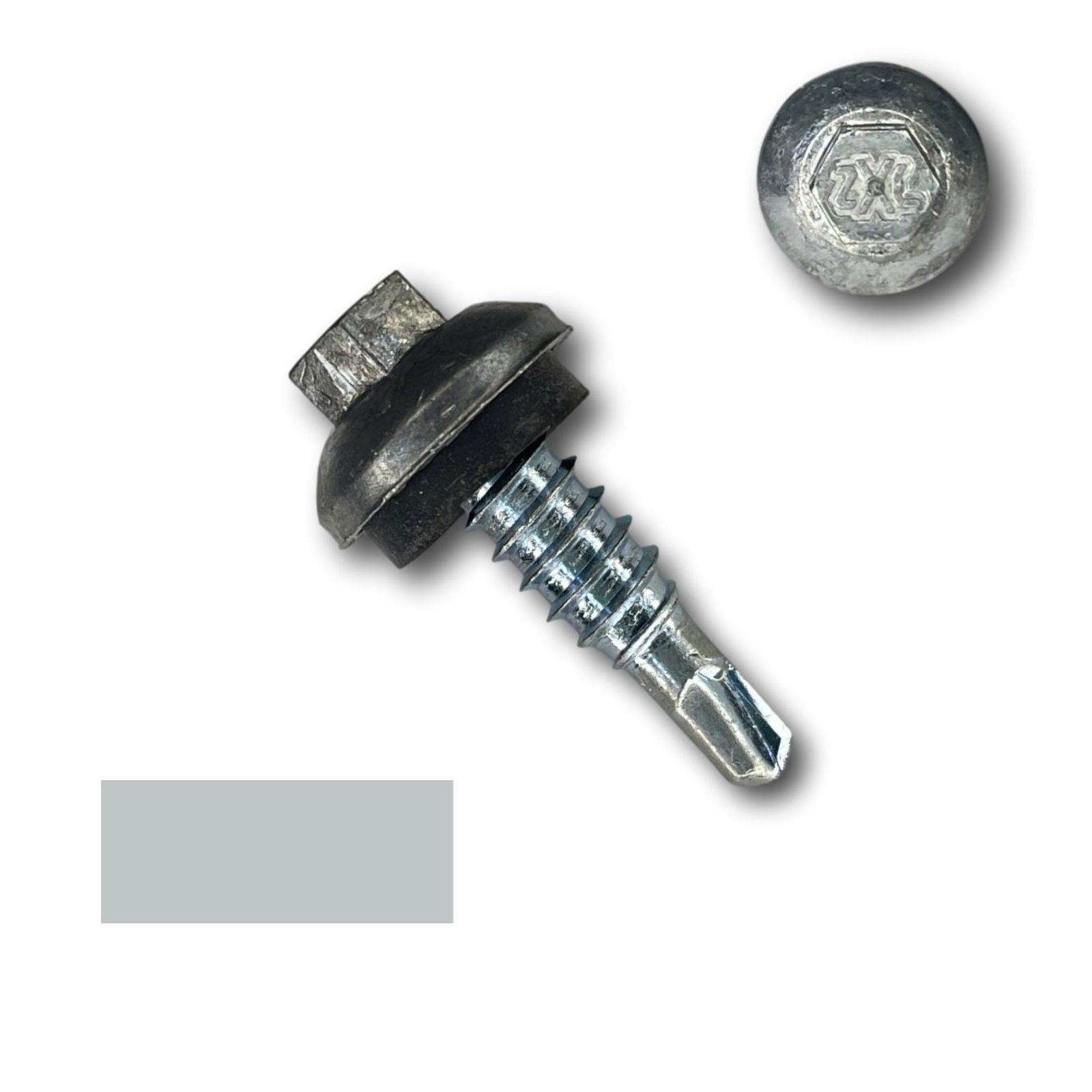 #14 x 7/8" Stitch Lap ZXL Dome Cap Metal Building Screws, Self-Drilling - 250 Pack - 