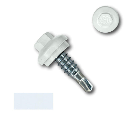 #14 x 7/8" Stitch Lap ZXL Dome Cap Metal Building Screws, Self-Drilling - 250 Pack - 