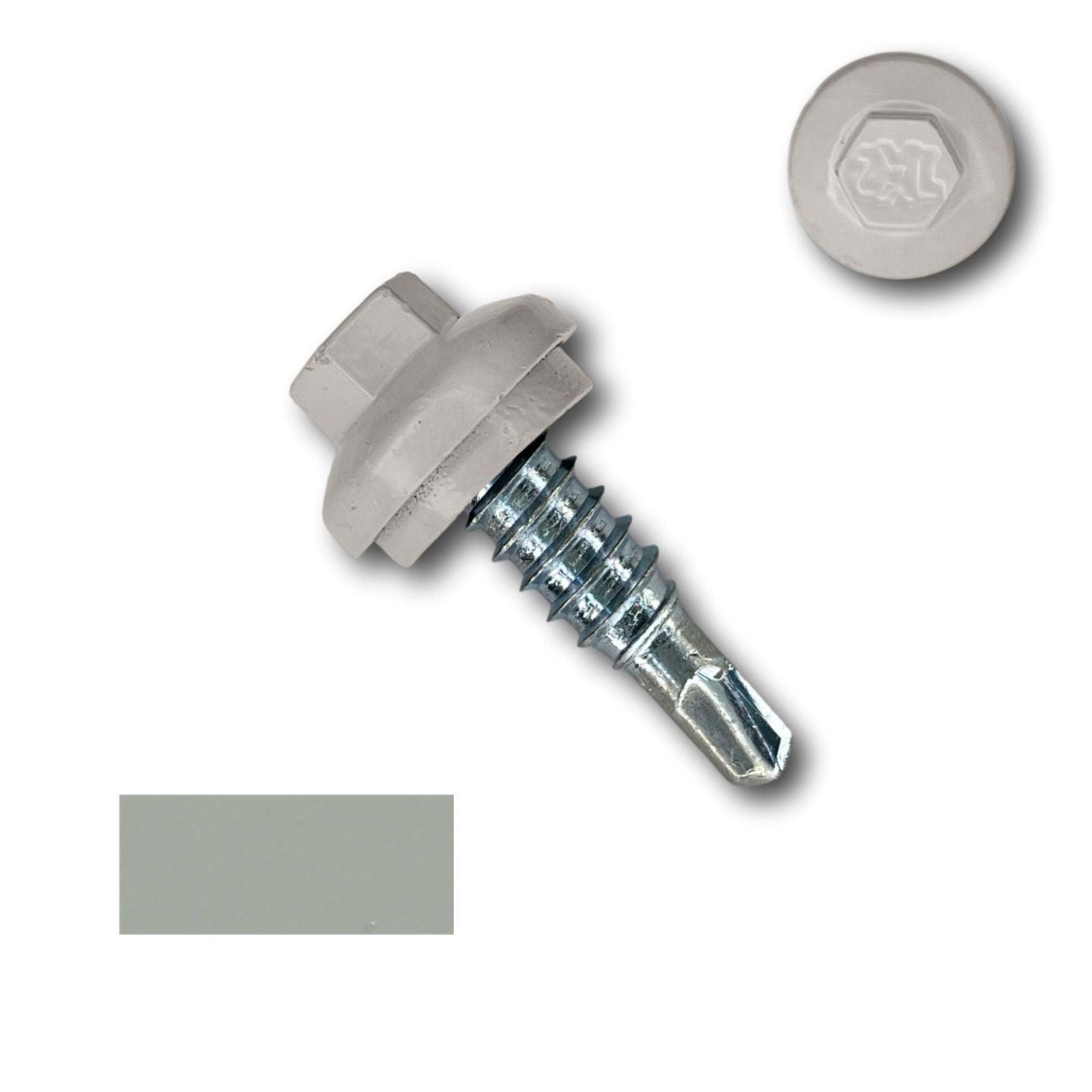 #14 x 7/8" Stitch Lap ZXL Dome Cap Metal Building Screws, Self-Drilling - 250 Pack - 