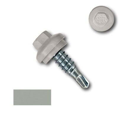 #14 x 7/8" Stitch Lap ZXL Dome Cap Metal Building Screws, Self-Drilling - 250 Pack - 