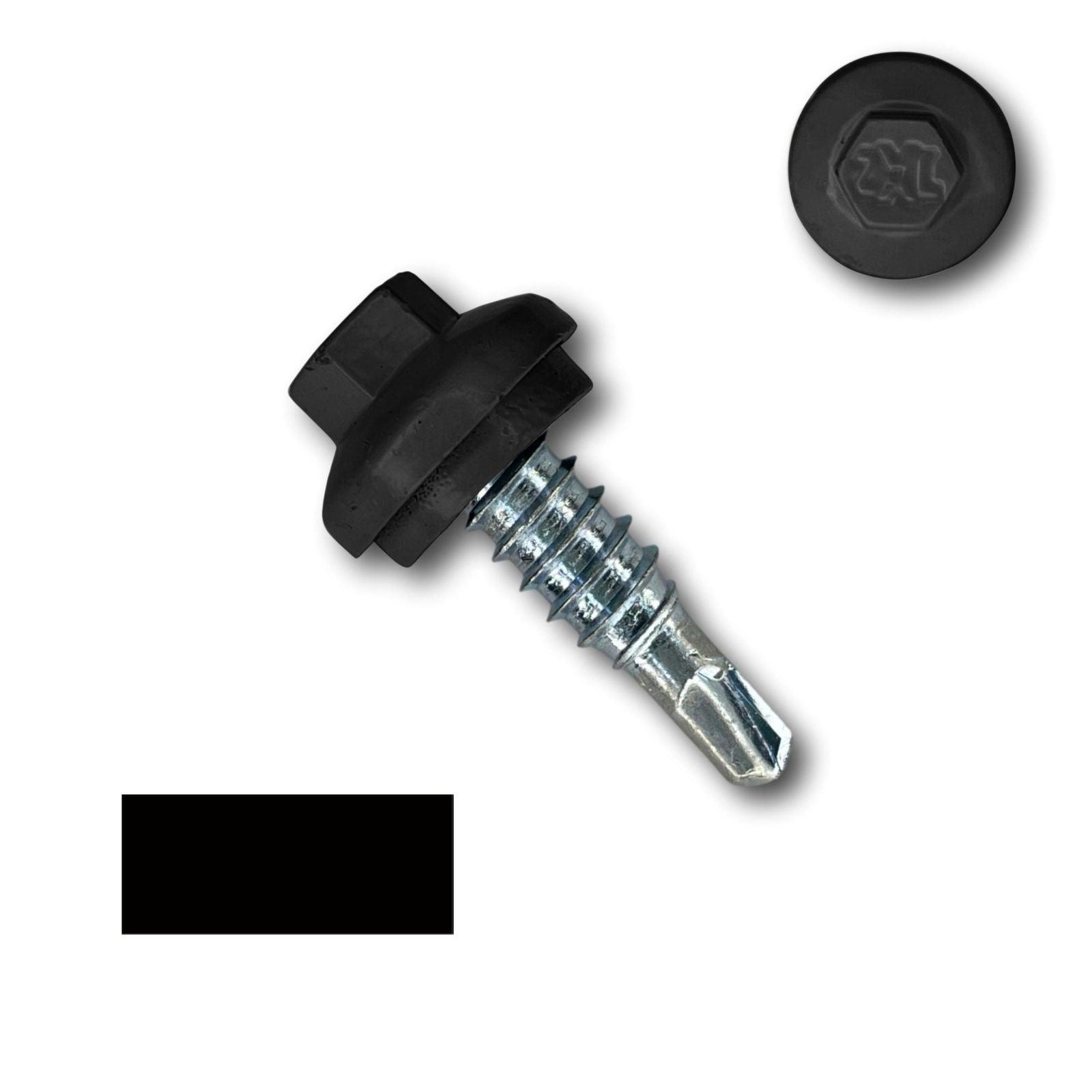 #14 x 7/8" Stitch Lap ZXL Dome Cap Metal Building Screws, Self-Drilling - 250 Pack - 