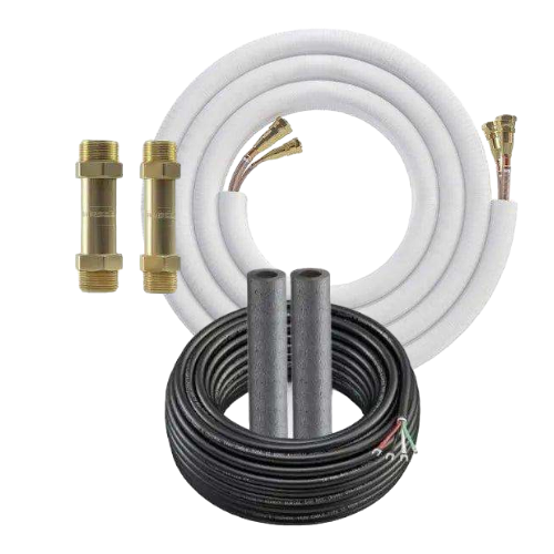 16' Install Kit for 24/36k BTU Gen 4 DIY or Easy Pro Systems - 25 Foot Pre-Filled Line Set With Wire and 2 Couplers - 