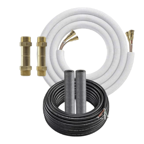 16' Install Kit for 24/36k BTU Gen 4 DIY or Easy Pro Systems - 25 Foot Pre-Filled Line Set With Wire and 2 Couplers - 