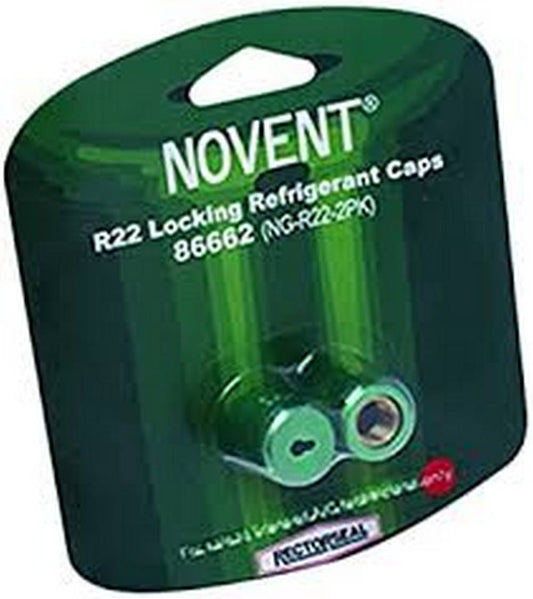 Novent 86692 Universal Locking Refrigerant Cap, 1/4 in Thread, Silver, Import