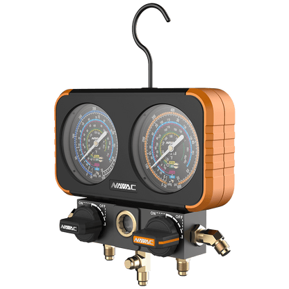NAVAC N2A4B Manifold Gauge, 800 psi Pressure, 3-1/8 in Dia Dial, Class 1.0 Accuracy