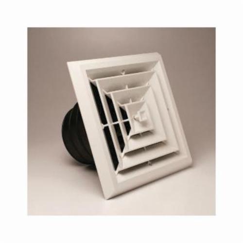 Rectorseal 81914 Ceiling Diffuser 4 Way Square Grille 8 x 8 Inch White Plastic