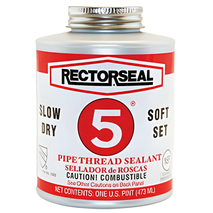 RectorSeal 25431 No. 5 Pipe Thread Sealant, 1 Pint Brush Top Can, Yellow