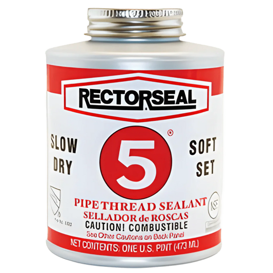 RectorSeal 25431 No. 5 Pipe Thread Sealant, 1 Pint Brush Top Can, Yellow