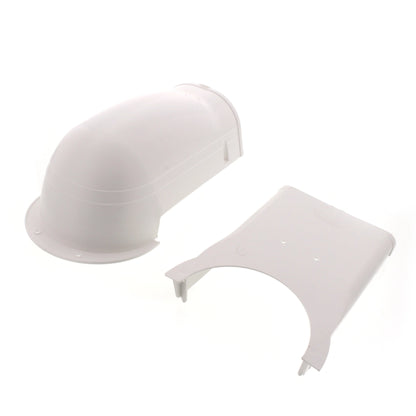 Fortress 4.5" Wall Inlet – LW122W (White) | Lineset Cover Entry Fitting | MRCOOL Compatible