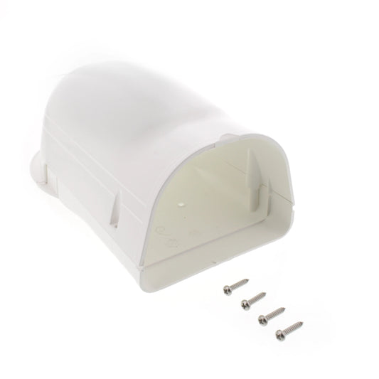 Fortress 4.5" Wall Inlet – LW122W (White) | Lineset Cover Entry Fitting | MRCOOL Compatible