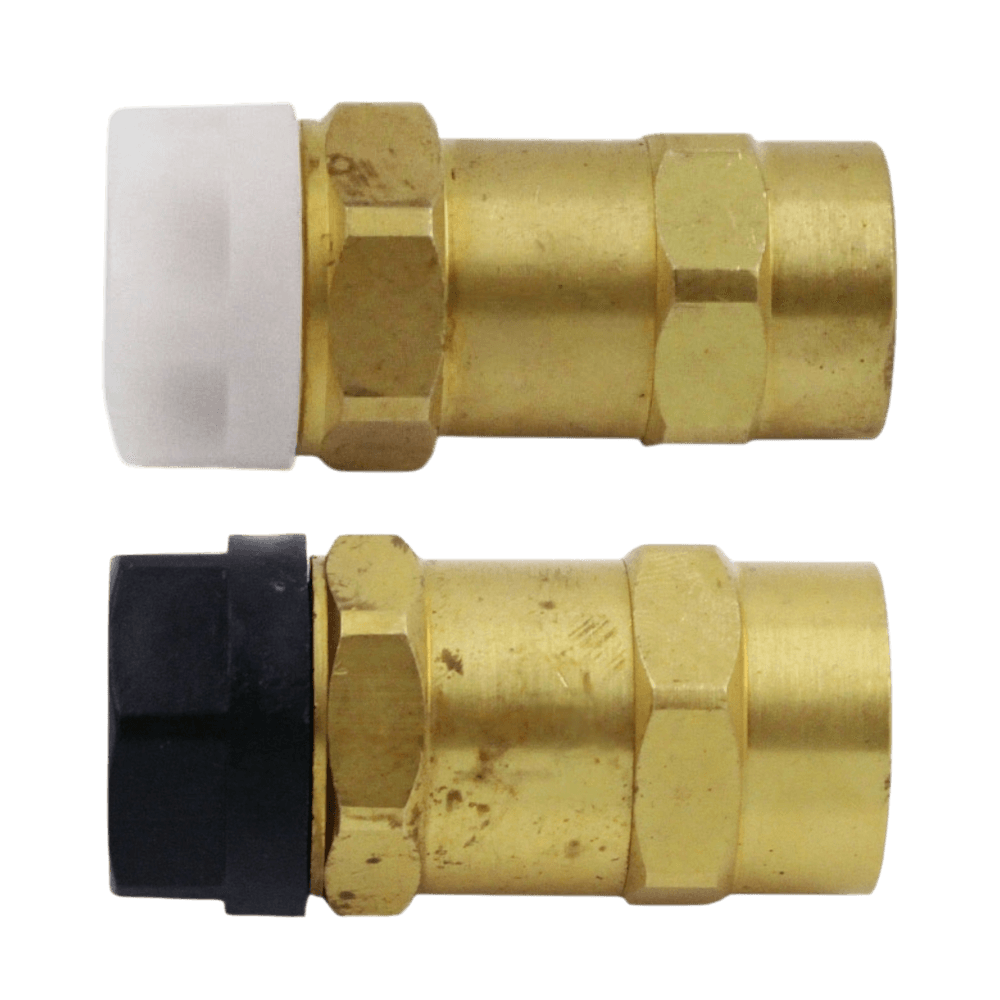 Pair of MRCOOL Quick Connect Adapters with Patented Valving for Refrigerant Flow