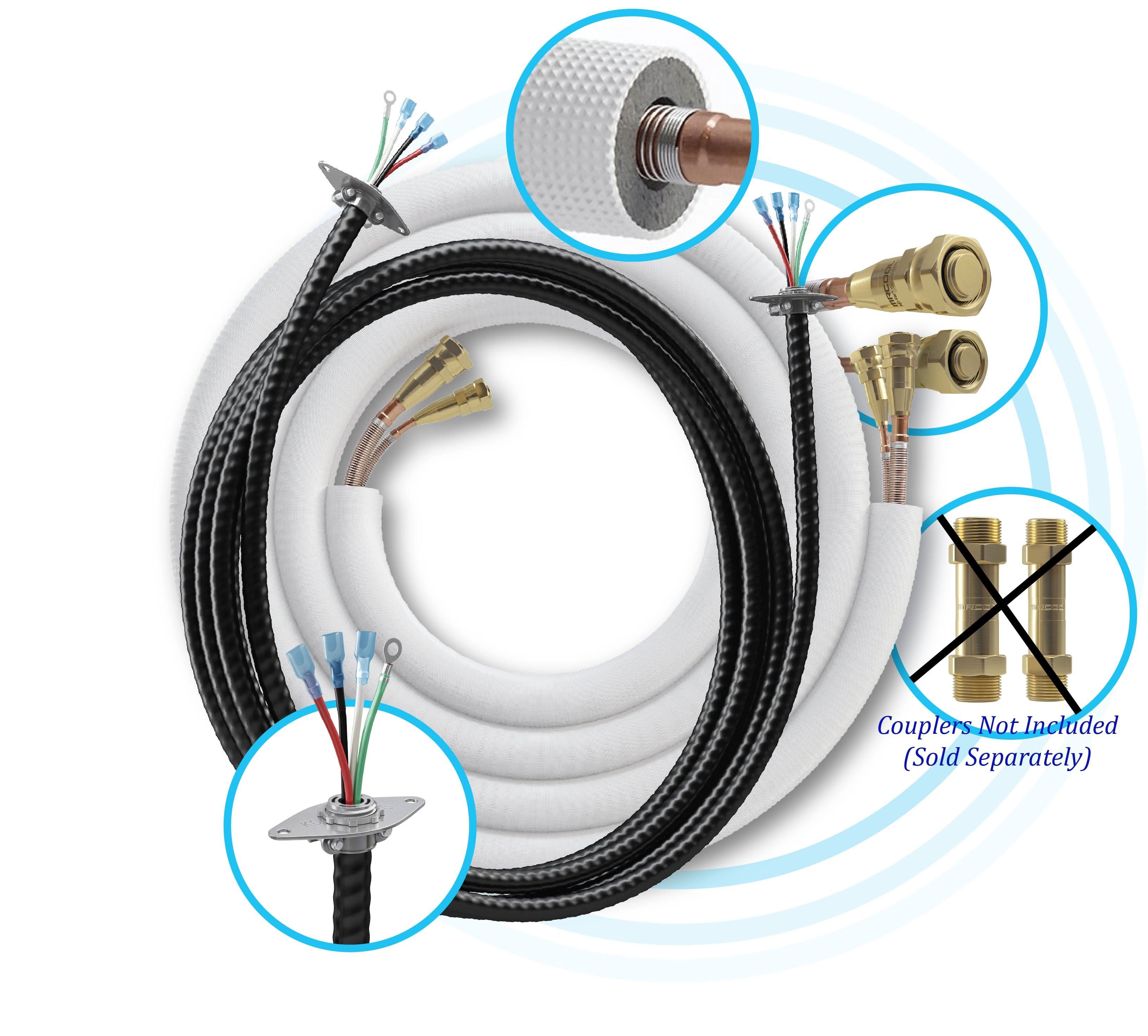 EZPRO Installation Extension Kit - 25' Feet Pre-charged Line Set and C ...