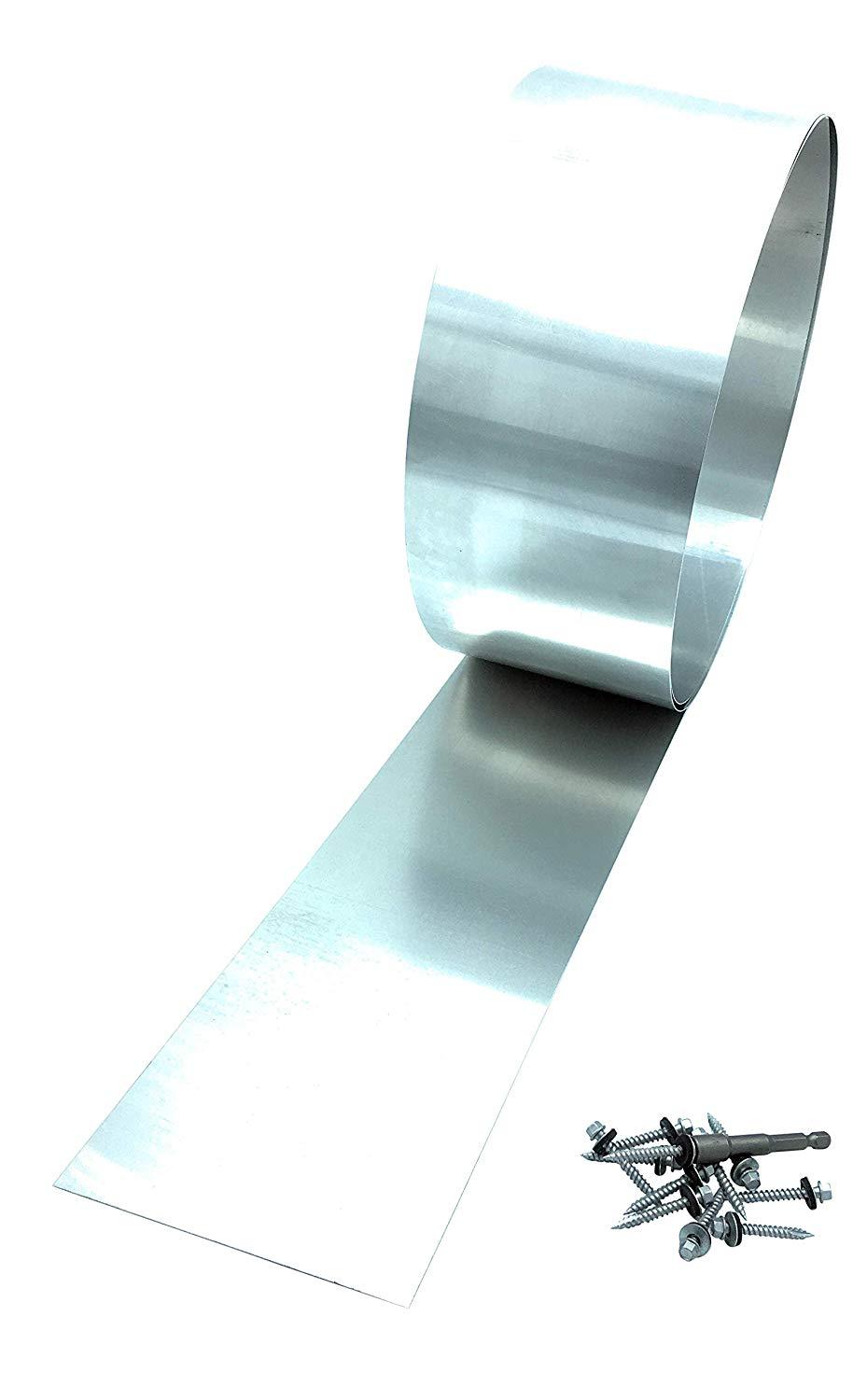26-Gauge Galvanized, Galvalume, Paintable Steel, & Mill Finish Aluminum Flashing Rolls - High Quality, Multiple Sizes - 