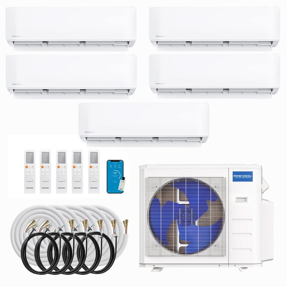 MRCOOL DIY 5th Gen Multi-Zone 5-Zone 36,000 BTU 23 SEER2 (6K + 6K + 9K + 9K + 9K) Ductless Mini-Split Air Conditioner and Heat Pump