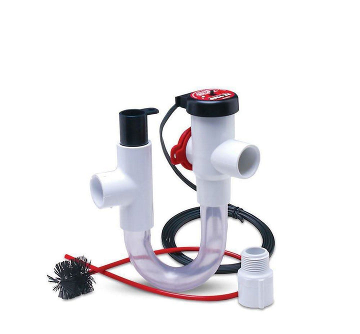 RectorSeal condensate trap kit with overflow switch and cleanout brush