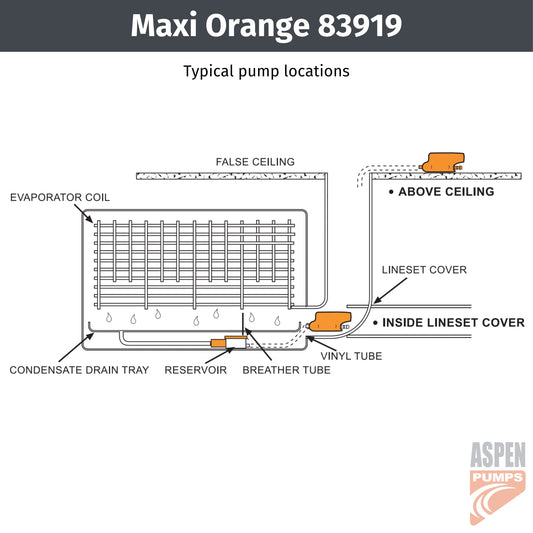 Rectorseal 83919 Aspen Maxi Orange Condensate Pump 100/240V