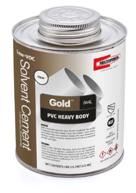 Rectorseal 55952 Gold 844L 16 oz Regular Set Plastic Clear Pipe Cement