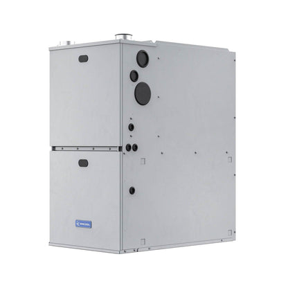 80k BTU 96% AFUE gas furnace front view high efficiency heating system
