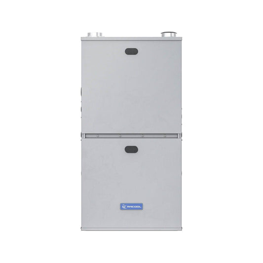80k BTU 96% AFUE gas furnace 21 inch cabinet front view high efficiency unit