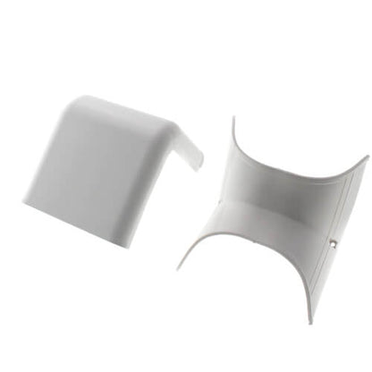 Fortress 4.5" 90° Inside Vertical Elbow – LCI122W (White) | Lineset Cover Fitting | MRCOOL Compatible