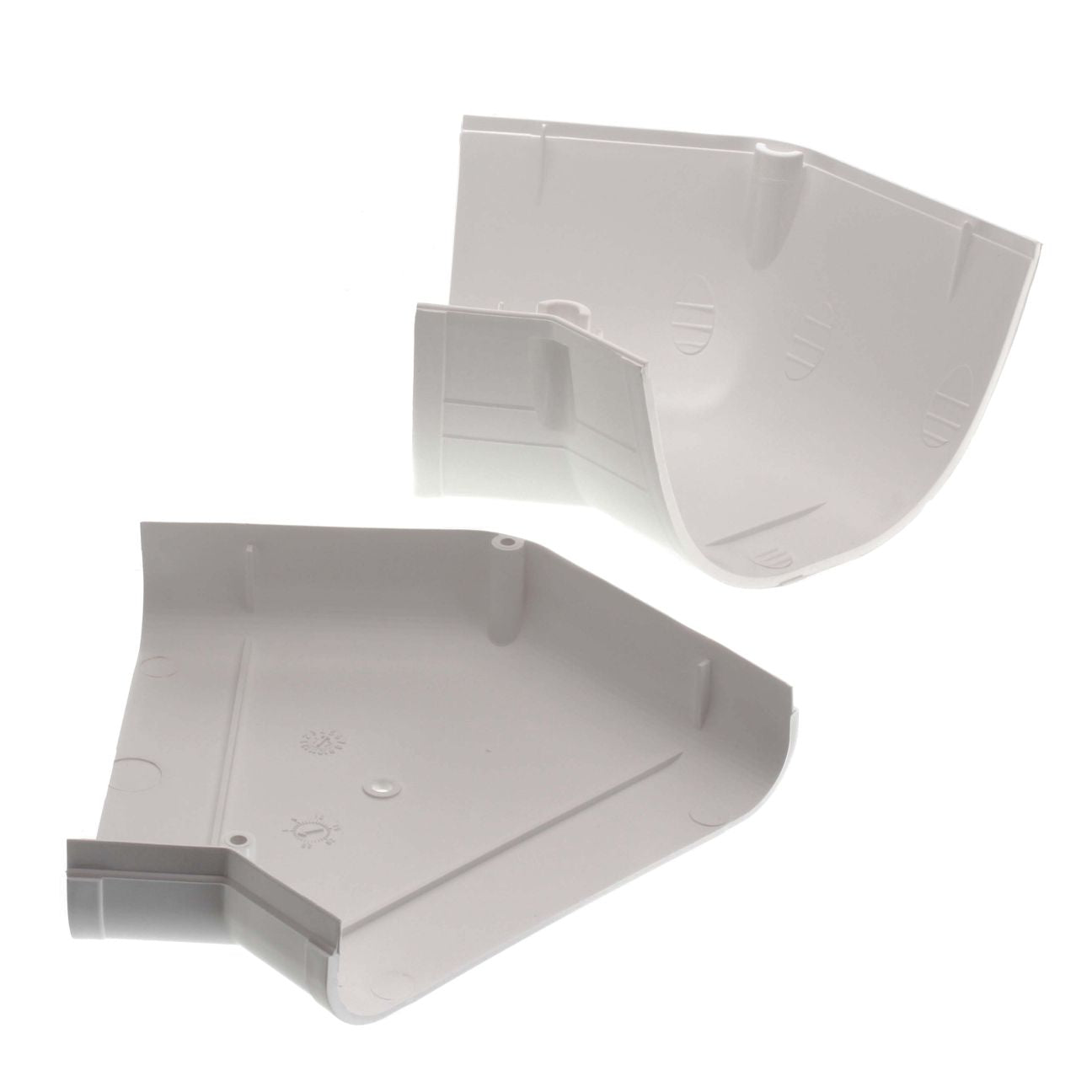 Fortress 4.5" 45° Flat Elbow – LKF122W (White) | Lineset Cover Fitting | MRCOOL Compatible