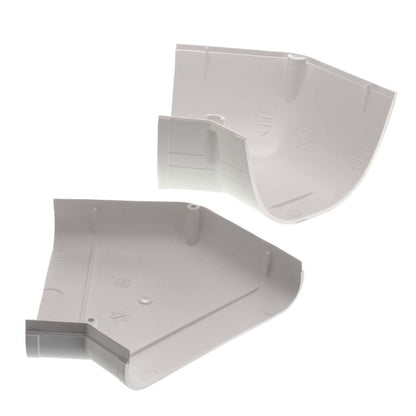 Fortress 4.5" 45° Flat Elbow – LKF122W (White) | Lineset Cover Fitting | MRCOOL Compatible