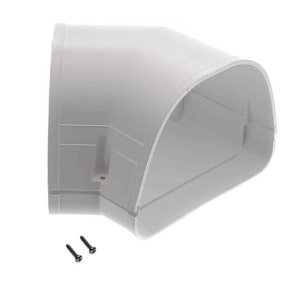 Fortress 4.5" 45° Flat Elbow – LKF122W (White) | Lineset Cover Fitting | MRCOOL Compatible