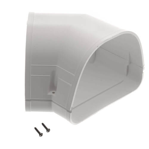 Fortress 4.5" 45° Flat Elbow – LKF122W (White) | Lineset Cover Fitting | MRCOOL Compatible